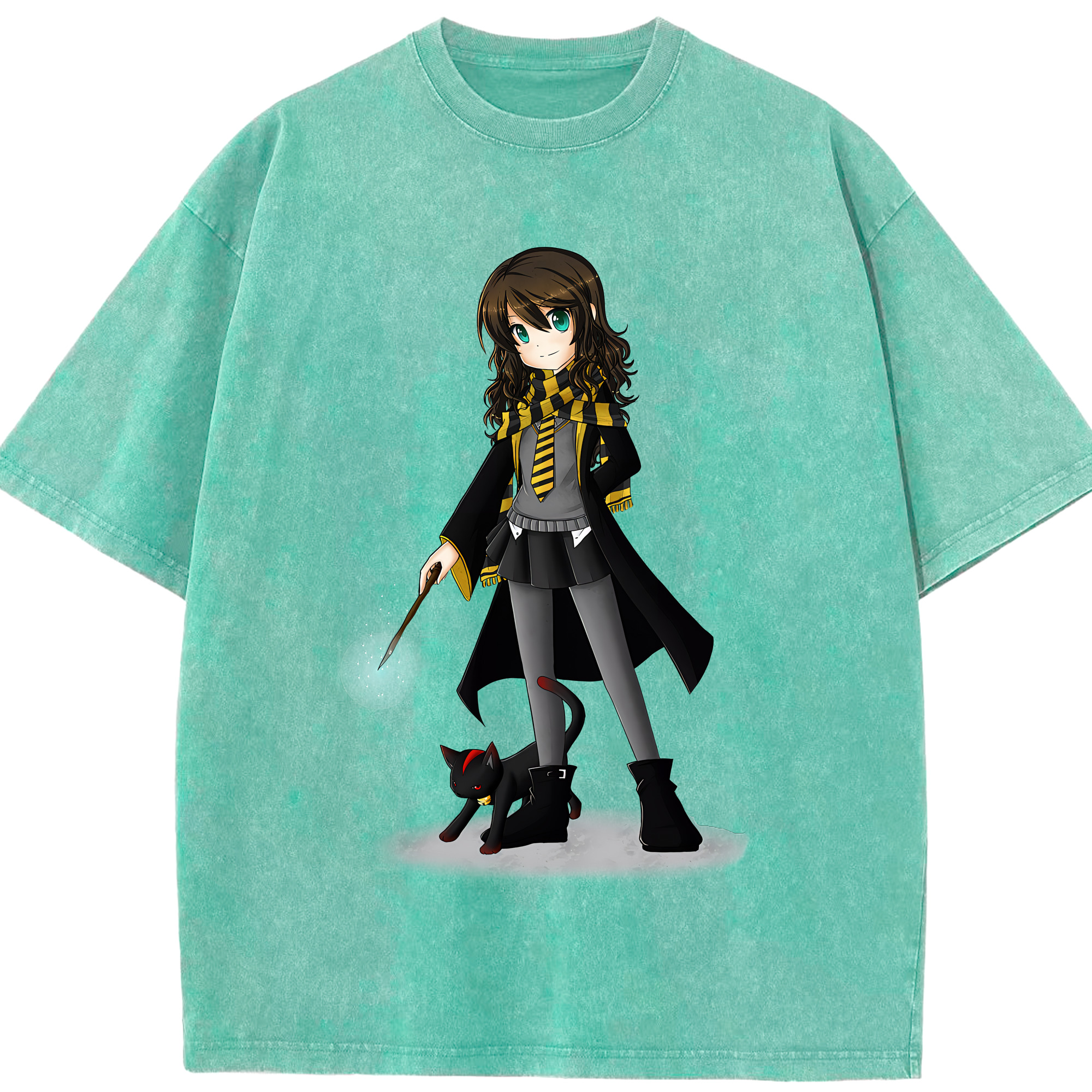 （画像用） Harry Potter ハリー・ポッターシリーズ 綿100% ヴィンテージ風 半袖Tシャツ（フロントプリント）